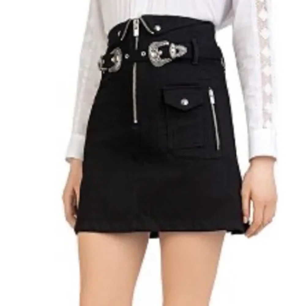 The Kooples Western Denim Skirt